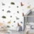 Sticker decorativ pentru copii autoadeziv Dinozauri 90×80 cm