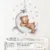 Sticker decorativ pentru copii autoadeziv Ursulet de plus pe luna 72×57 cm