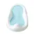 Suport de baie pentru copii, Little Mom, pliabil, design ergonomic si sigur, strcutura piramidala, material moale cu sistem de scurgere a apei, dimensiune 56 x 30 x 25 cm, Soft Blue
