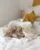 Suport de dormit babynest premium bumbac organic si catifea bej cu funda by BabyLy 80×50 cm