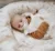 Suport de dormit by BabySteps Babynest Premium bumbac si catifea 70×35 cm Peony Dreamland Ecri