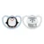 Suzeta Nuk Space silicon M1 Pinguin 0-6 luni 2 bucati set