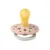 Suzeta fosforescenta Bibs Boheme Glow Latex tetina rotunda 0 luni + Blush