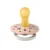 Suzeta fosforescenta Bibs Boheme Glow Latex tetina rotunda 6 luni + Blush