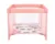 Tarc de joaca pentru copii KikkaBoo Enjoy Pink Panda 2023 cu pliere compacta,usa mare de acces cu fermoar,saltea pliabila moale,inele si geanta pentru transport incluse