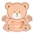 Termometru pentru baie Cangaroo Bear Bobo Maro