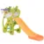 Tobogan Nichiduta Garden Giraffe Verde 2in1 cu inaltime reglabila, Protectii laterale, Margini rotunjite si Cos de baschet