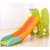 Tobogan Nichiduta Garden Play and Slide 2in1 Green cu Protectii laterale inalte, Margini rotunjite, Trepte late, Cos de baschet si minge