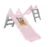 Tobogan pentru copii Mochtoys Pastel Pink cu sistem de atasare furtun apa, Scara si baza larga, Material durabil si robust, Utilizare interiorexterior