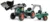 Tractor Falk Vintage pentru copii cu cupa, excavator si remorca verde