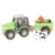 Tractor din lemn cu remorca si animale Felyx Toys