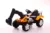 Tractor electric pentru copii Nichiduta Power Orange 35W pornire la buton, cupa mobila controlabila din buton suport lat pentru picoare, sunete si lumini led, scaun ergonomic