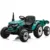 Tractoras electric pentru copii, Kinderauto 1804 90W 12V 10Ah cu remorca basculabila, culoare verde