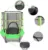 Trambulina copii, diametru 140 cm, maxim 45 kg, cu plasa de protectie, scara acces, verde