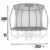 Trambulina de gradina cu plasa interioara 252 cm Neo-Sport Negru