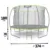 Trambulina de gradina cu plasa interioara 374 cm Neo-Sport NS-12C221 Verde