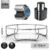Trambulina de gradina pentru copii Neo-Sport Albastru 183cm 6FT cu Scara si Plasa de siguranta exterioara, Stalpi metalici cu protectie din burete, Intrare cu fermoar , Covoras impermeabil flexibil