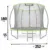 Trambulina de gradina pentru copii Neo-Sport Comb 252cm 8ft,cu Scara si Plasa interioara, Stalpi metalici cu protectie din burete, Intrare cu fermoar si catarama, Covoras impermeabil flexibil
