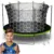 Trambulina de gradina pentru copii Neo-Sport Comb 404 cm 13FT,cu Scara si Plasa interioara, Stalpi metalici cu protectie din burete, Intrare cu fermoar si catarama, Covoras impermeabil flexibil