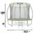 Trambulina de gradina pentru copii Neo-Sport Comb Verde 312cm 10FT,cu Scara si Plasa interioara, Stalpi metalici cu protectie din burete, Intrare cu fermoar si catarama, Covoras impermeabil flexibil
