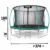 Trambulina de gradina pentru copii Neo-Sport Verde 374cm 12FT cu Scara si Plasa interioara, Stalpi metalici cu protectie din burete, Intrare cu fermoar si catarama, Covoras impermeabil flexibil