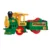 Trenulet electric pentru copii Peg Perego Santa Fe verde 40W cu locomotiva si vagon cu sina, acumulator