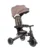 Tricicleta 8in1 pentru copii KikkaBoo Trix 2 Bej ultrapliabila,de la 10 luni la 22kg,cadru din aluminiu,sezut rotativ,spatar reglabil,maner parental reglabil,copertina reglabiladetasabila,centura de siguranta