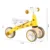 Tricicleta copii fara pedale Ecotoys LB1603 Girafa portocalie galbena cu scaun moale, suporta o greutate maxima de 20 kg