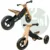 Tricicleta copii fara pedale Free2Move din lemn 2 in 1 Brown Black, transformabila in bicicleta de echilibru, varsta 1,6-3 ani, scaun reglabil pe inaltime, limitator de directie si roti silentioase