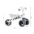 Tricicleta copii fara pedale Zebra Ecotoys LB1603 alb negru cu scaun moale, suporta o greutate maxima de 20 kg