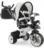 Tricicleta cu pozitie de somn, Injusa, City Max, cadru din aluminiu, Alb