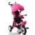 Tricicleta pentru copii Byox Flexy Lux Pink, pliabila cu maner parental si sezut reversibil, spatar reglabil, frana,suport pahar si roti din cauciuc