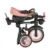 Tricicleta pentru copii Byox Jasper Pink pliabila, cu maner parental, spatar reglabil, scaun rotativ, greutate admisa 25 kg