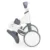 Tricicleta pentru copii Byox Learn to Ride White 2 in 1 cu pedale, transformabila, structura usoara, pliere compacta, sistem de siguranta cu viraj limitat, roti din cauciuc EVA si far cu lumina