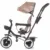 Tricicleta pentru copii Chipolino Jazz Humus cu sezut rotativ 360 grade, control al directiei, suport de picioare reglabil si frana pe rotile din spate