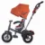Tricicleta pentru copii Coccolle Giro Plus Caramiziu multifunctionala, roti gonflabile, spatar reglabil, pozitie somn, sezut reversibil, ghidon pliabil