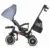 Tricicleta pentru copii Coccolle Vispo Urban Grey multifunctionala, pliabila, scaun reversibil, rotire 360 grade, pozitie somn, sistem roata libera, 2 seturi suport de picioare si cadru din aliaj de magneziu