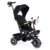 Tricicleta pentru copii Ecotoys Negru multifunctionala, scaun rotativ 360, roti din spuma EVA, suport pliabil pentru picioare, bariera de siguranta, maner pentru controlul directiei