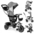 Tricicleta pentru copii Ecotoys WQL-066-52 Gri 2 in 1 cu scaun rotativ 360, roti din spuma EVA, greutate admisa 25kg