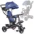 Tricicleta pentru copii Ikonka Trike Fix Lite Blue cu scaun rotativ 360 , sistem roata libera, roti cauciuc EVA, suport pentru picioare, maner cu control al directiei si frana pe rotile din spate