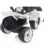Tricicleta pentru copii Injusa City Max Alb Negru cu pozitie de somn, maner parental reglabil, cadru din aluminiu, accesorii incluse, roti spuma Eva, cadru aluminiu, greutate admisa 25 kg, 8 luni+