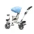 Tricicleta pentru copii Juju Bliss Ride Albastru, 3 in 1, pozitie de somn, reversibila, far luminos, muzica, cos depozitare, gentuta, protectie UV, cauciucuri spuma EVA, greutate maxima admisa 25kg