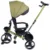 Tricicleta pentru copii KidsCare Impera Kaki pliabila, scaun rotativ, copertina de soare, maner pentru parinti, roti din cauciuc, dispozitiv de franare, suport pentru pahar si cos depozitare jucarii