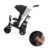 Tricicleta pentru copii Kinderkraft Easytwist Black cu scaun reversibil, pozitie de somn, cauciucuri PU, protectie UV de la varsta de 9 luni