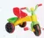 Tricicleta pentru copii LeanToys Super Enduro multicolor cu pedale, claxon si cosulet jucarii de la 2 ani pana la 35 kg