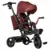 Tricicleta pentru copii Lionelo Kori Red Burgundy cu scaun reversibil, rotire 360 grade ultrapliabila , suport de picioare, control al directiei, conform cu standardul european de securitate EN71
