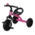 Tricicleta pentru copii Lorelli A28 Pink Black cu roti mari din cauciuc Eva, manere din cauciuc, scaun cu 2 pozitii si claxon inclus