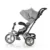 Tricicleta pentru copii Lorelli Neo Grey Luxe 4 in 1, multifunctionala, control al directiei, scaun rotativ, spatar inalt reglabil, cosulet textil si 2 tipuri de suport pentru picioare