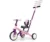 Tricicleta pentru copii Milly Mally Optimus Max Pink 5 in 1 reglabila, maner parental, roti din spuma, varsta 12 luni+