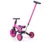 Tricicleta pentru copii Milly Mally Optimus Plus 4 in 1 pink, cu maner parental, suport pentru picioare, sa reglabila, cos pentru depozitare, roti din cauciuc Eva si pedale detasabile